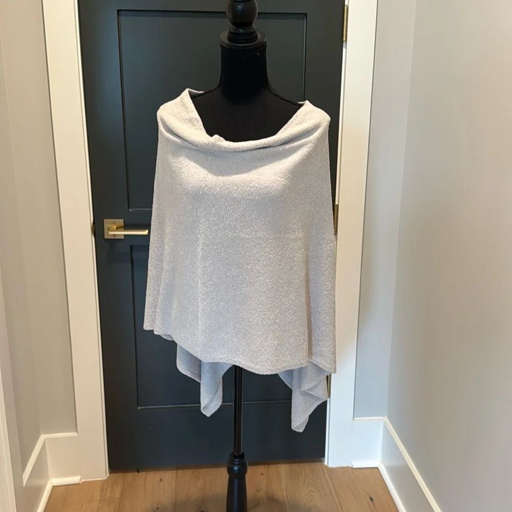 Barefoot Dreams Cream Poncho One Size